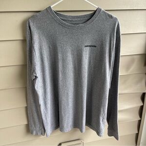 Patagonia‎ Shirt Men's Large Gray Long Sleeve Organic Cotton Hiking Work Outdoor